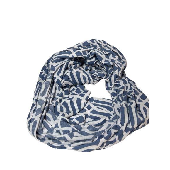 Mudd Women's Infinity‎ Colorful Scarf Blue White - Picture 1 of 4